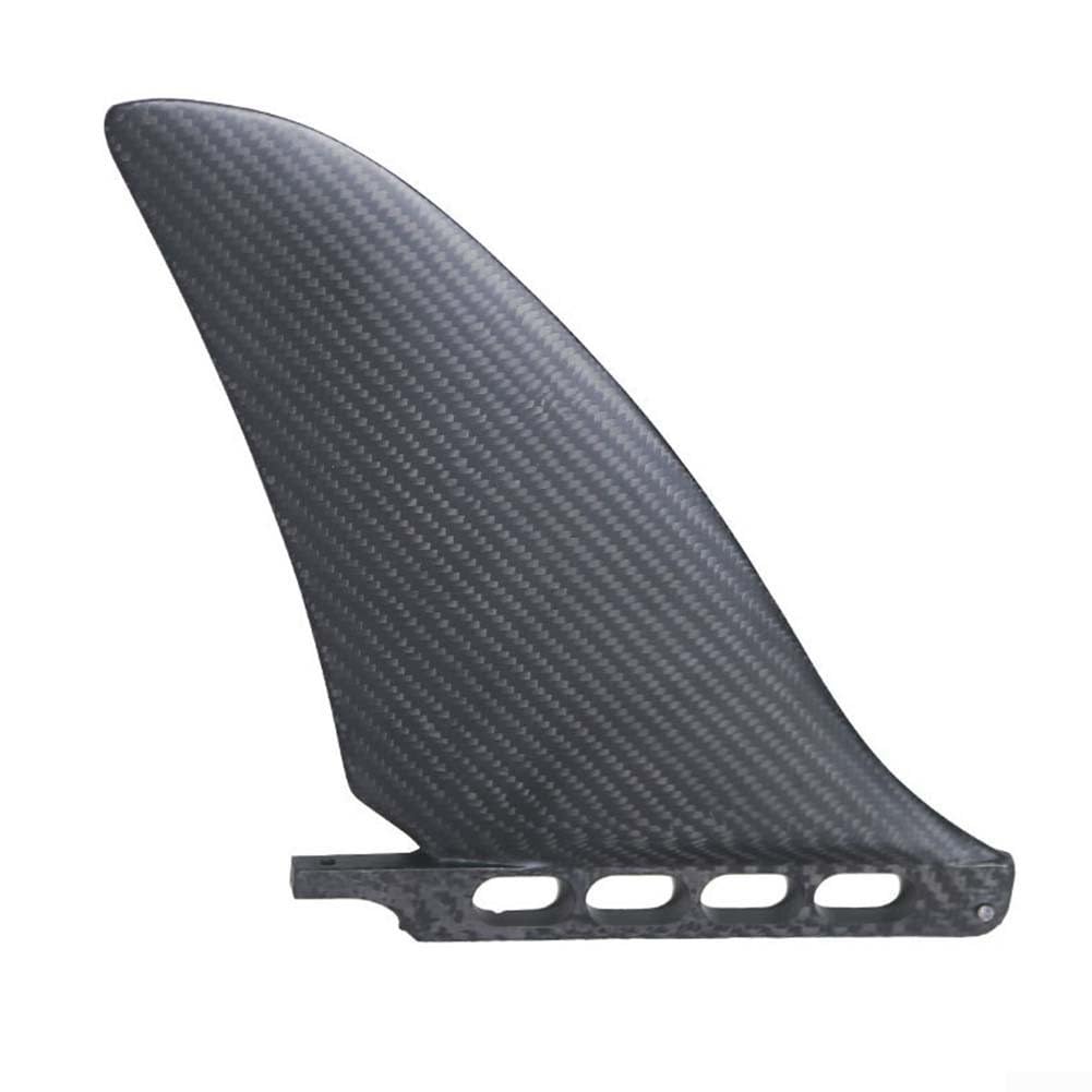 Honseadek Vollcarbon Fiber Surf Fin für American Fin Box, Leichtes Paddle Board Racing Speed Fin, Flow Directing Fish Tail Ruder Ersatz, Schwarz