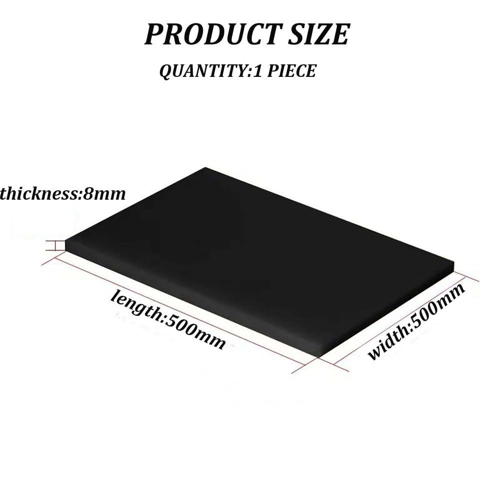 500 mm x 500 mm schwarze ABS-Kunststoffplatte – langlebige, antistatische, flammhemmende Platte for den Heimwerker- und industriellen Einsatz(8mm)