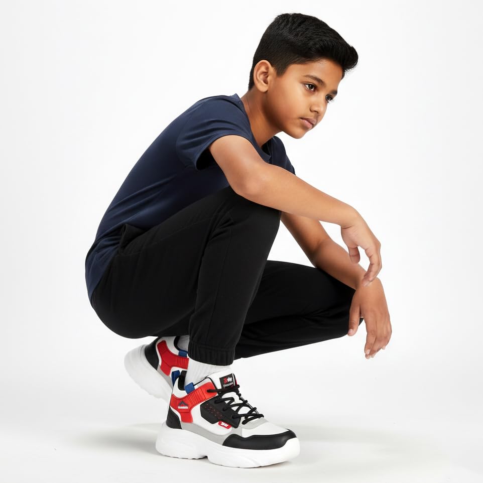 Image of G&D Ranges Unisex Kids Shoes Soft Sole | Memory Form with EVA Sole | Synthetic Upper Breathable, Lightweight | Comfortable & Durable Stylish Indoor & Outdoor | Sports Shoes