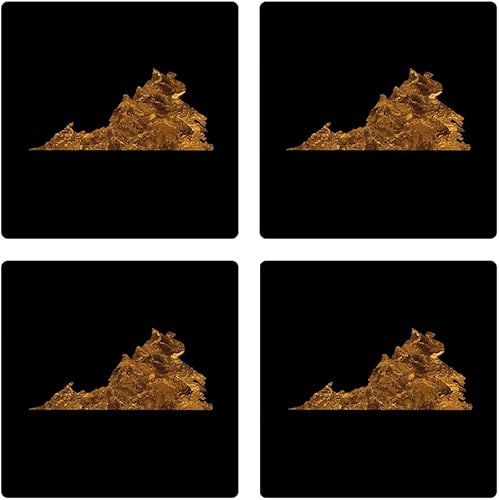 Modern Copper Virginia, Joyride Home Decor 4 posavasos de cerámica, posavasos cuadrados de 4 pulgadas, juego de 4, parte trasera de corcho