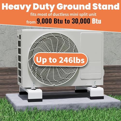 Image of (20 Inch) Split AC Stand Heavy Duty Air Conditioner Outdoor Unit Mounting Brackets Outdoor for All Types of Outdoor Units | AC Stand for Roof