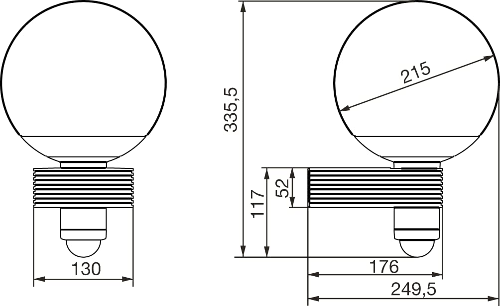 Steinel Außenwandleuchte L 400 S Weiß, 240° Bewegungsmelder, Max. 12 m Reichweite, klassisch, mundgeblasener Glaskörper