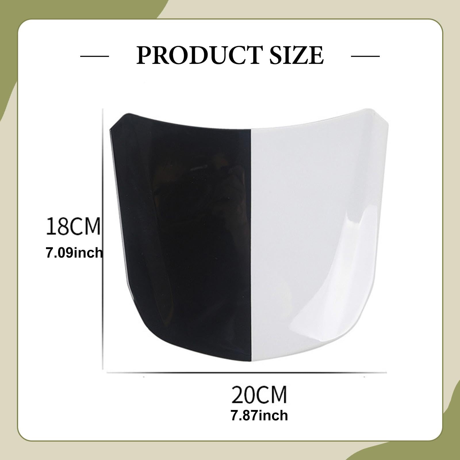 Modello di Esposizione Cofano Auto Metallo Dimostratore Mini Cappuccio Vernice Pannello Vetrina Pellicola Protettiva Accessorio Dimostrativo Avvolgime, Nero Bianco