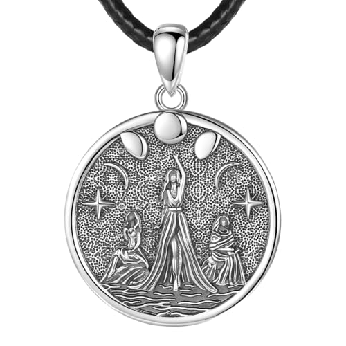 GXGM Collar para mujer Collar de la diosa de la luna triple en