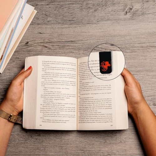 Image of Zesta Magnetic Bookmark Set of 7 | Aesthetic Book Mark for Reading | Cute Anime Bookmarks for Kids, Students | Book Accessories for Novels, Gifts for Readers(Game of Thrones Bookmark, 9X2.5 Cms)