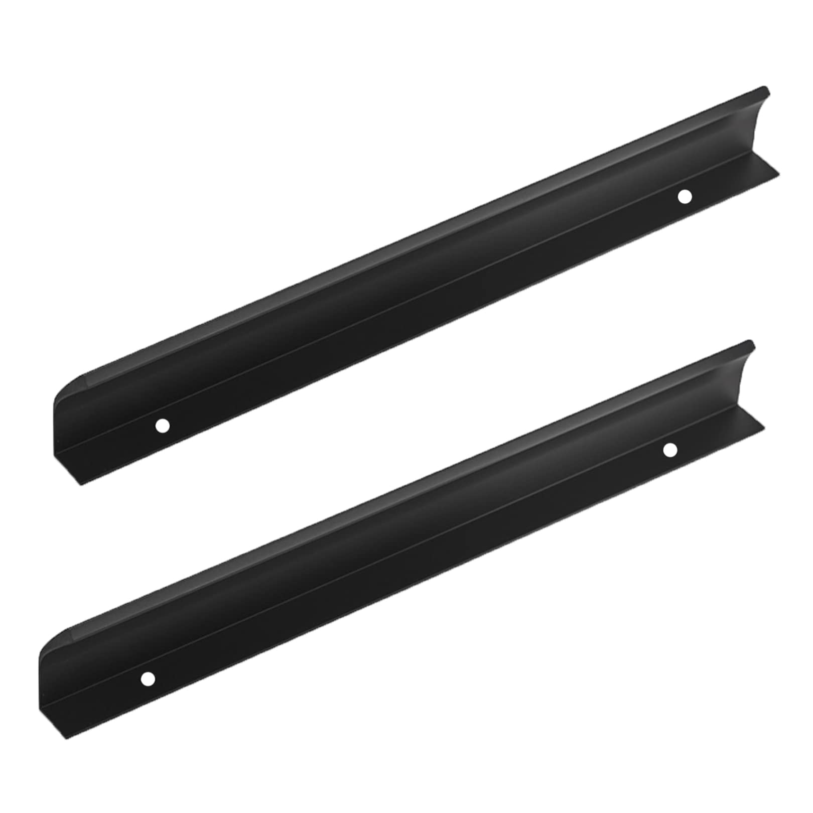 Invisible Door Knob Wardrobe Kitchen Cupboard Concealed Handles Space Aluminum Cabinet Handle Finger Edge Pull DrawerHandles Furniture Gate Hardware Knobs Black 2 Pieces (Overall Length 600mm)