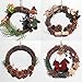 1pcs Natural Grapevine Wreath Ring Wreath DIY Craft Vines Base Grapevine Roll for Rustic Summer Fall Christmas Wreath Door Garland Home Wedding Party Decor Gift Hanging Decor Wreaths Supplies, 20inch