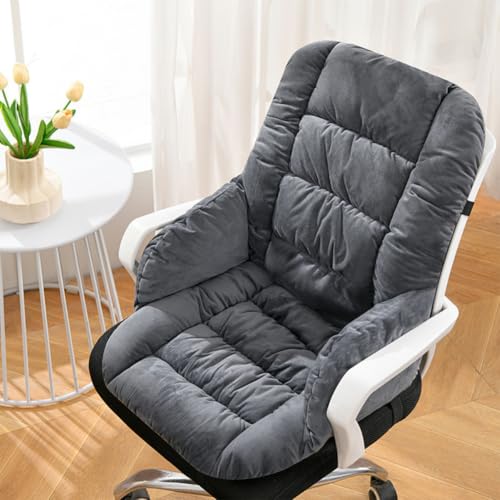 Gujuja Desk Chair Cushion Office Chair Pad with High Back Support Seat Cushion with Non-Slip Bottom for Office Car Home Dining Room Kitchen
