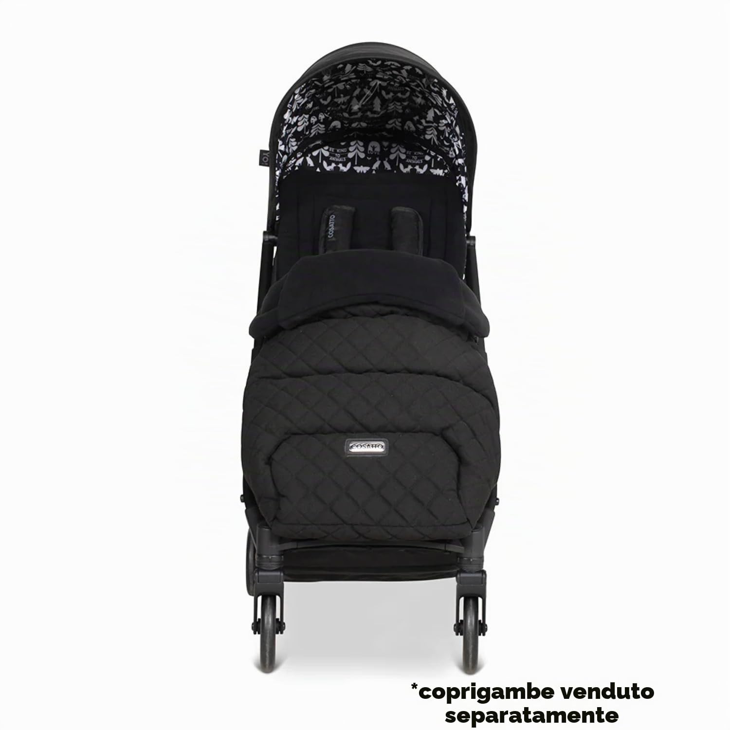 COSATTO Yo! - Passeggino leggero e compatto dalla nascita fino a 25kg,Compatibile con compagnie aeree, si inserisce nell'armadietto sopraelevato, ampio cestino da 8kg con parapioggia (silhouette)