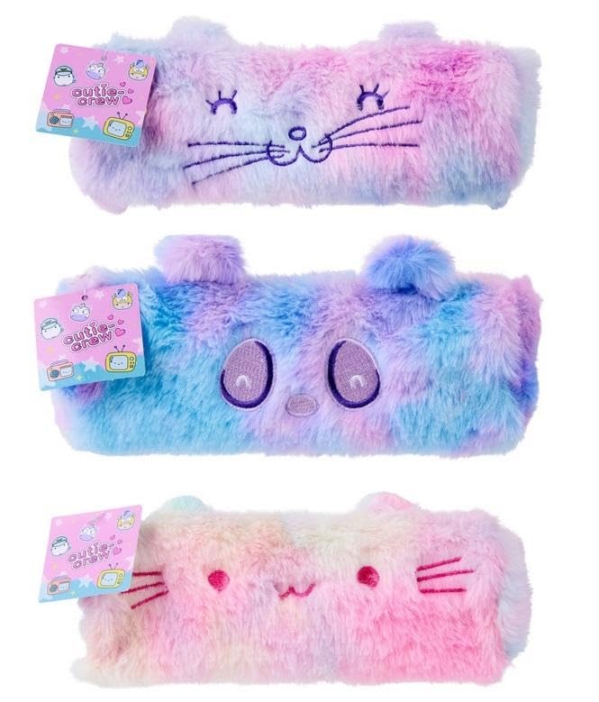 Twisk Étui en peluche Cutie Crew - Visage animal coloré pour enfants