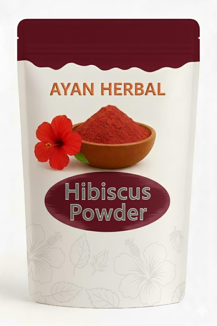 Pure Hibiscus Powder for Hair & Skin Care | Gudhal Flower Powder for Hair Growth, Conditioning & Face Mask | Natural Red Tea Colorant | 100% Herbal | (100gm)-picture-43
