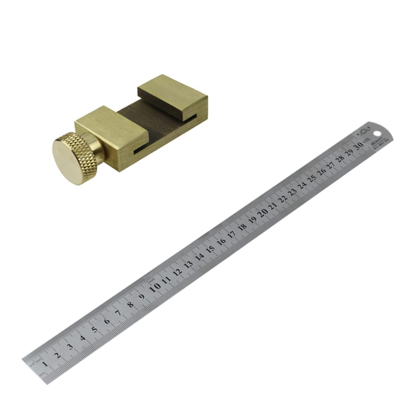 Gauge Block, Angle Line Scriber Ruler Positioning Block Steel Ruler Marking Gauge For Ruler Locator Scriber Woodworking Measuring Tools