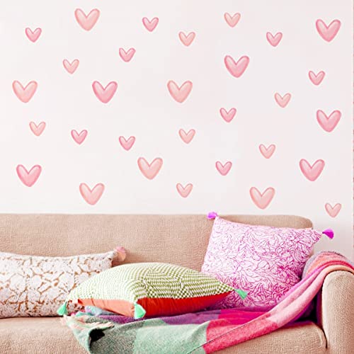 Vinilos decorativos rosa corazón removibles para pared miniatura 5