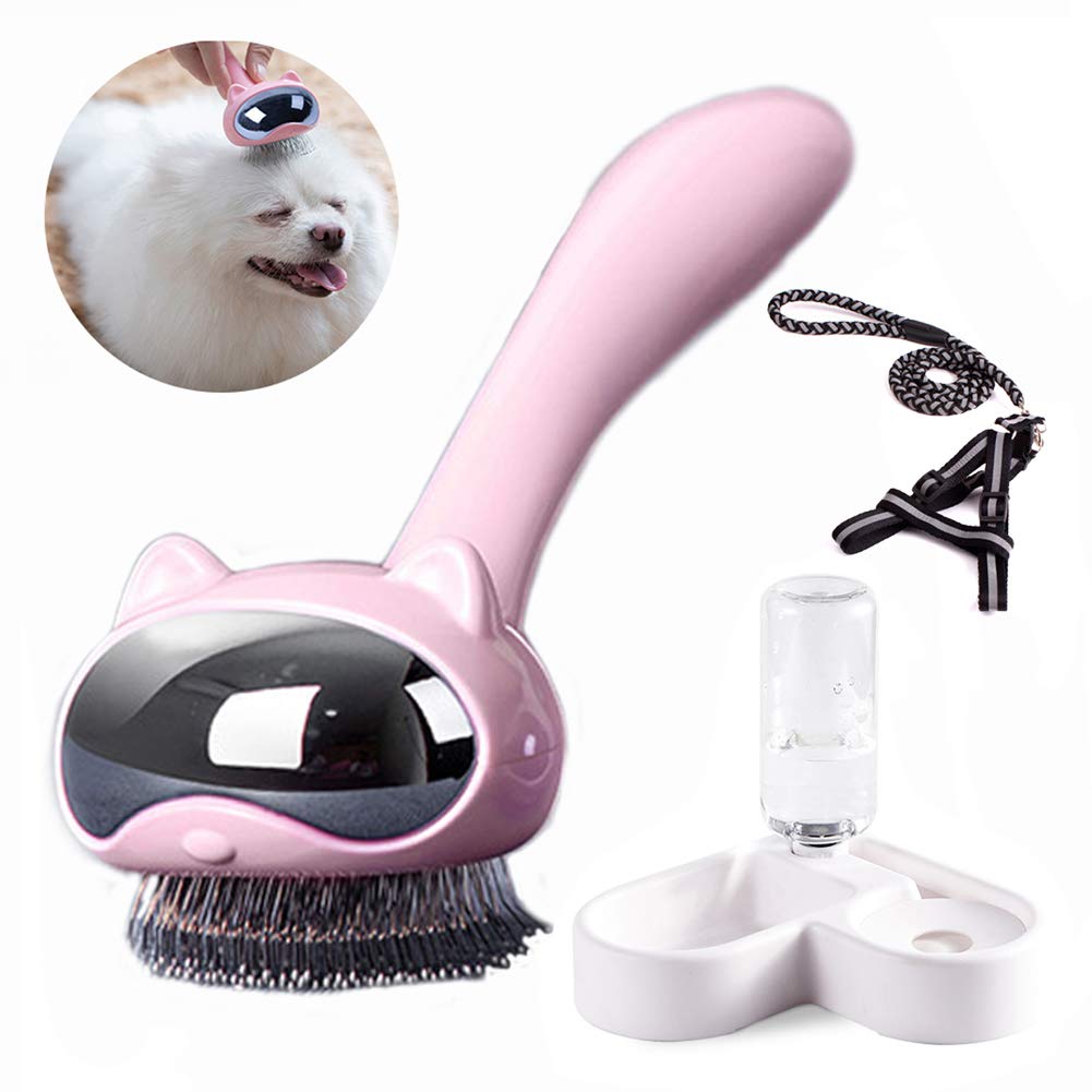 Welpen Starter Kit Katzenkamm Haarentfernung Rutschfestem Griff Selbstreinigende Reduziert Haarausfall Um 99% Rake FüR Hunde Und Katzen Mit Langen Oder Kurzen Haaren