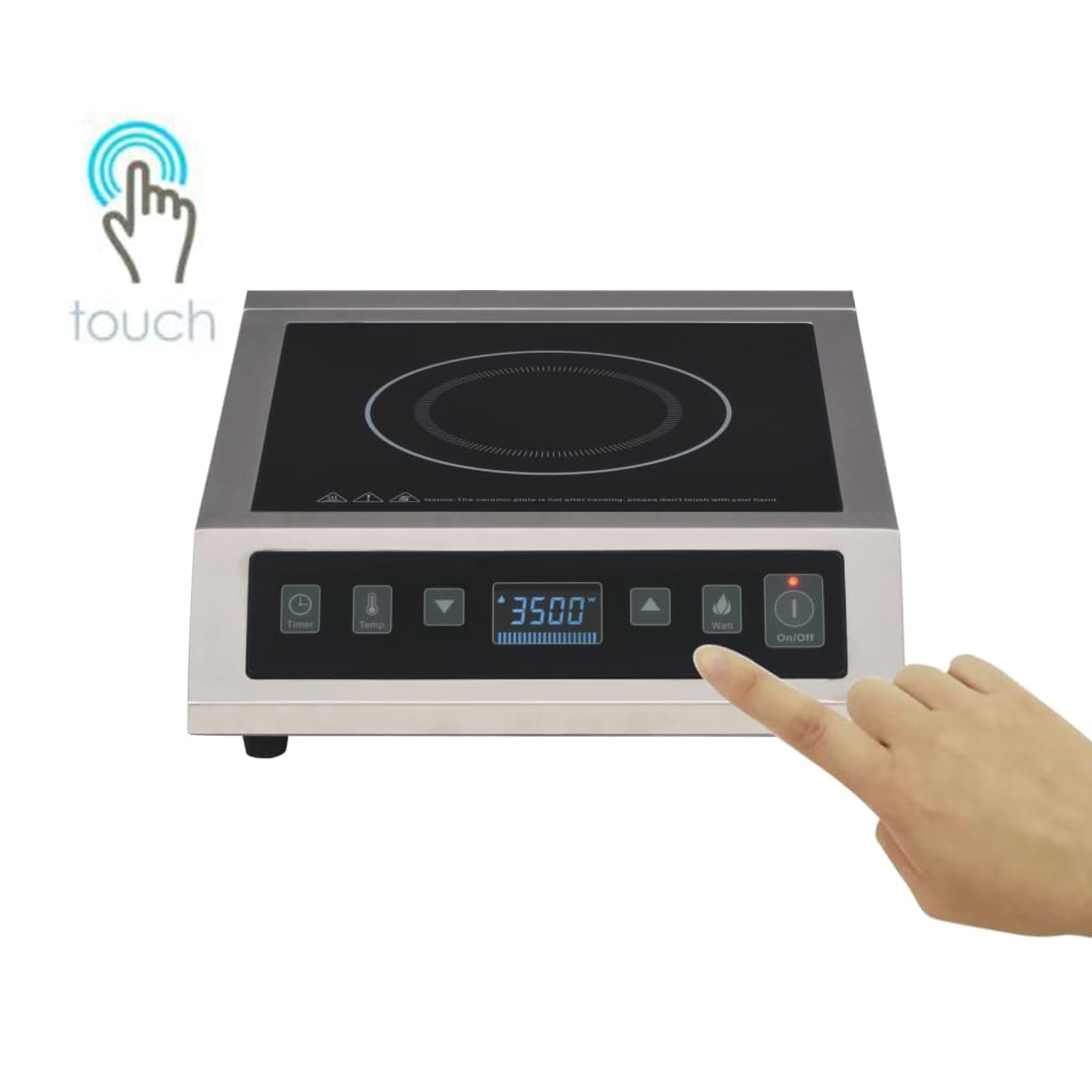 Mobili Piastra Elettrica a Induzione con Display Touch 3500 W, Mobili per Interno Esterno Casa Soggiorno Decorazione da Mobili Camera