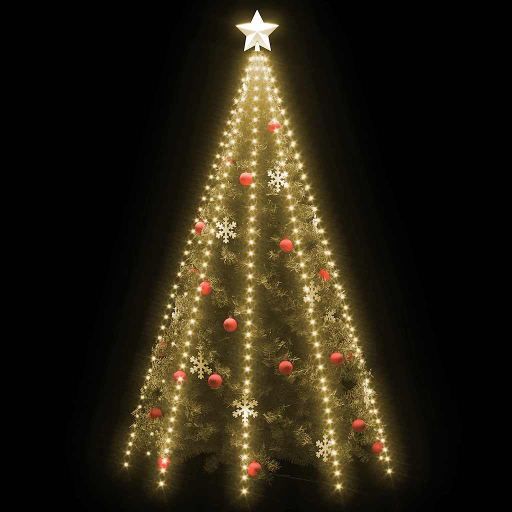 Guirlande Lumineuse Filet d'arbre de Noël 400 LED Blanc Chaud 400 cm Vert foncé câble 10 m pour décoration intérieur extérieur Sapin Ambiance Festive