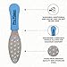 ForPro Pro Fusion Stainless Steel Pedi File - Coarse, Double-Sided Professional Quality - Blue Handle Pedicure File for Heels and Feet - 8.25” L