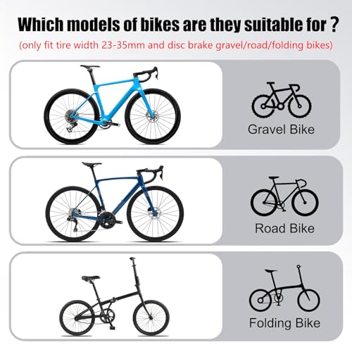 ENLEE Set de Guardafangos para Bicicleta 2 piezas, Delantero y Trasero, Reflectante, para Bicicleta de Carretera, Gravel y Plegable, Ligero e Impermeable, Color Negro, Para Neumáticos de 23-35mm miniatura 3