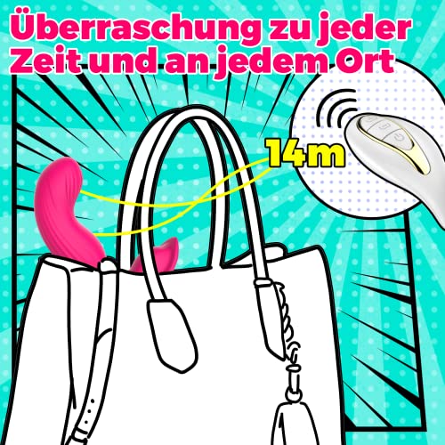 Vibratoren G Punkt Vibration für Frauen Sex Spielzeug für die Frau 10 Finger Schnappmodi 10 Doppelvibrationen tragbar Vibratorstab Frauen Butterfly Klitoris und Vaginal Sex Spielzeug für Frauen solo – Bild 7