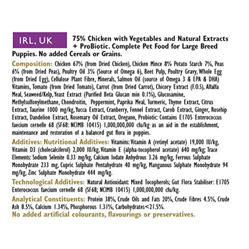 Applaws Natural Complete Dry Puppy Food Large Breed Chicken 15 kg