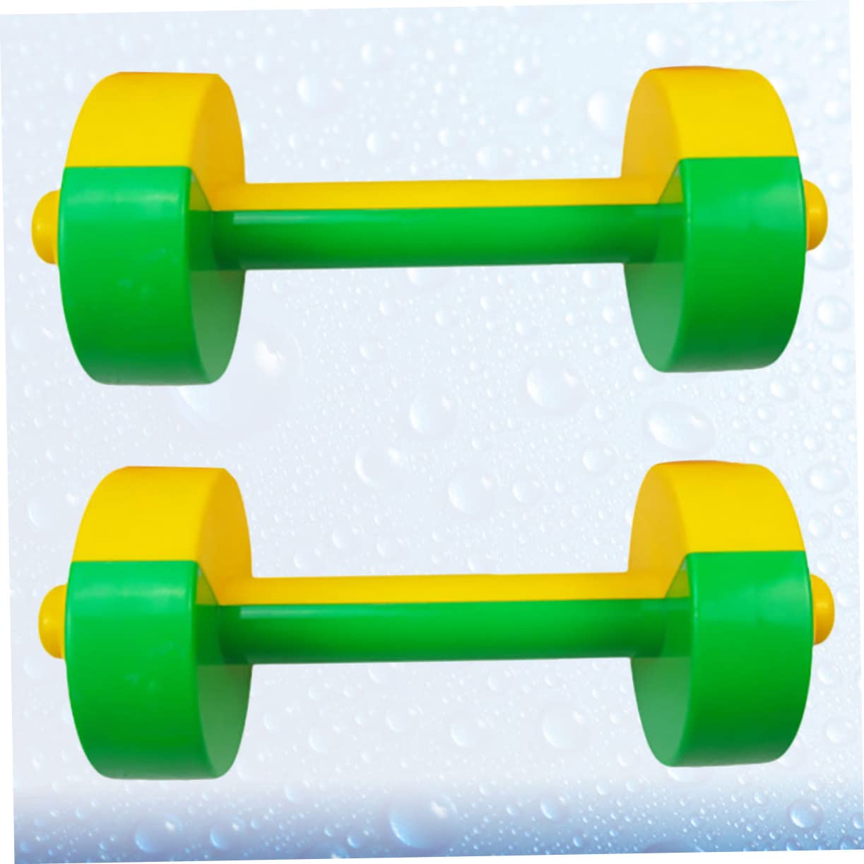 BESPORTBLE 1 Pair Dumbbell Plastic Fitness Weights for Safe Arm Muscle Training Equipment Green Yellow for Home Gym Early Education Random Color