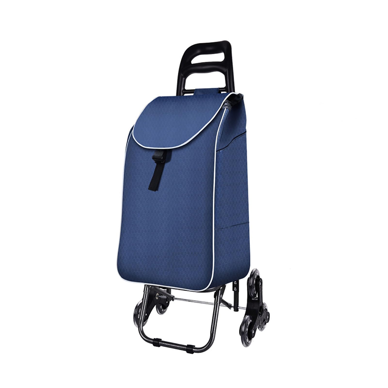 JYHCD Folding Lightweight Shopping Trolley, Hard Wearing & Foldaway for Easy Storage, Large Shopping Trolley on 6 Wheels Shopping Cart Grocery Bag Shopper,Blue