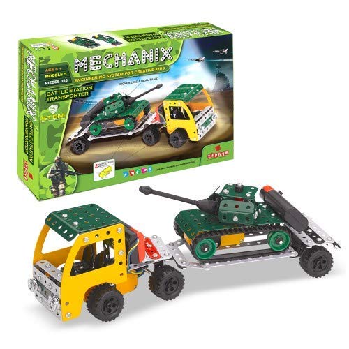 MECHANIX Battle Station Transporter Series, 353 Pieces in The Game, Can Make 5 Different Tanks Models and 1 Truck, Made in India Game, for 8+ Years of Kids (B08JZC7HHL) Amazon Price History, Amazon Price Tracker