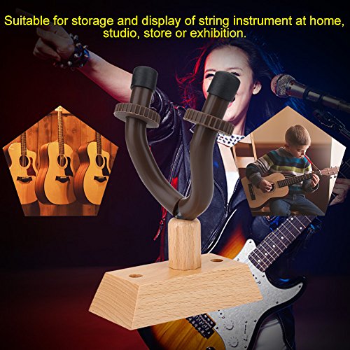 Cintres de guitare Base en bois Durable support de crochet de guitare support mural pour guitares basse ukulélé guitare… - Les Beatles, Paul McCartney, John Lennon, RIngo Starr, George Harrison Cintres de guitare Base en bois Durable support de crochet de guitare support mural pour guitares basse ukulélé guitare… – Image 5