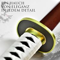 Swords and more Wado-Ichi-Monji von Roronoa Zoro Katana - handgeschmiedet & gefaltet, Set - Blutdamast Edition, Wado Ichimonji, echt scharfes Samurai Schwert mit Schwertpflegeset, One Piece – Ansicht 7
