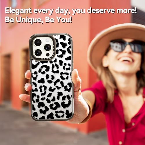Coque iPhone 14 Pro léopard noir Rosarnnah antichoc - 6