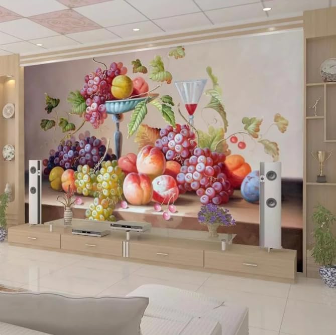 Fond d’écran 3D fruits peinture décorative murale salon 400x280