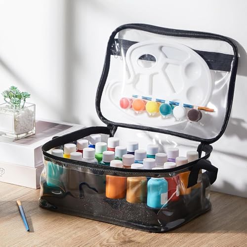 Rangement de peinture transparent pour 24 bouteilles de 60ml