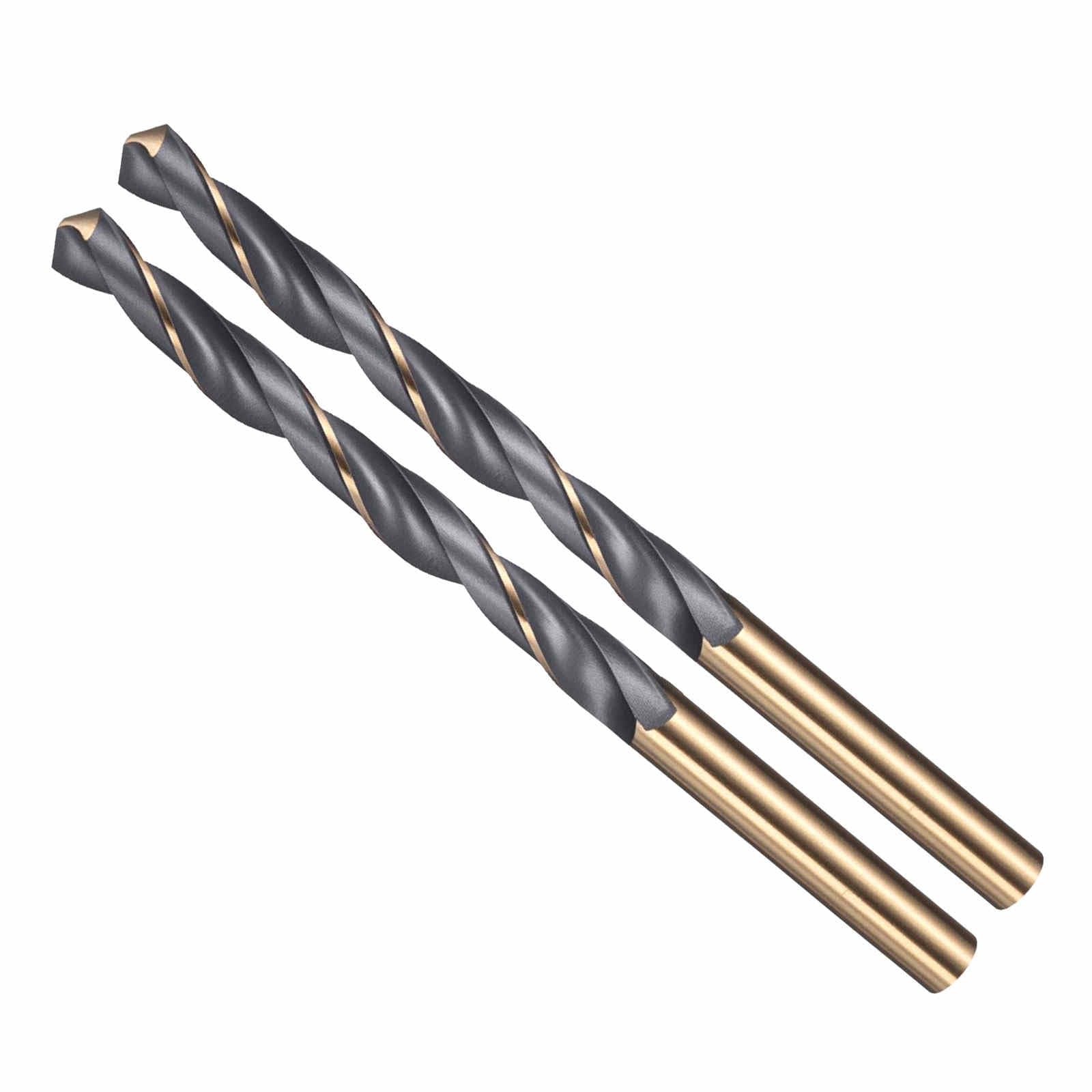 CoCud Drill Bit, 7mm Cutting Diameter, 4341 HSS Jobber Bits Gold and Black 118° Cutting Angle