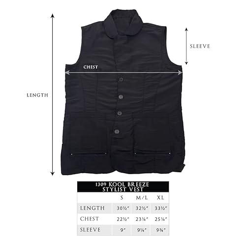 Miniatura 3 de Betty Dain Kool Breeze Chaleco estilista de malla con espalda de salón de belleza parte trasera de malla elástica única para mayor transpirabilidad