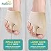 Puikos Bunion Splints Big Toe Straightener Bunion Relief Hallux Valgus Corrector Orthopedic Bunion Corrector Sleeves Splints Socks Woman Man for Flex Up Bunions Joint Hammer Toe (L/ 2Toe, beige)
