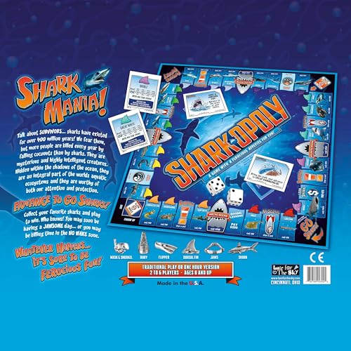 Late for The Sky Sharkopoly juego de mesa familiar 2-6 jugadores miniatura 5
