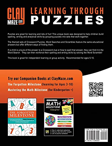 Learning Through Puzzles: A Children's Activity Book with a Problem Solving Twist - Featuring Crossword Puzzles, Word Searches & Word Scrambles - Image 2