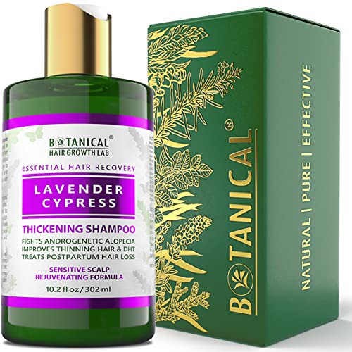 BOTANICAL HAIR GROWTH LAB - Anti-Hair Loss Shampoo - Sensitive Scalp - Lavender Cypress - Alopecia Postpartum DHT Blocker - 10.2 Fl Oz (Pack of 1) BOTANICAL HAIR GROWTH LAB - Anti-Hair Loss Shampoo - Sensitive Scalp - Lavender Cypress - Alopecia Postpartum DHT Blocker - 10.2 Fl Oz (Pack of 1)