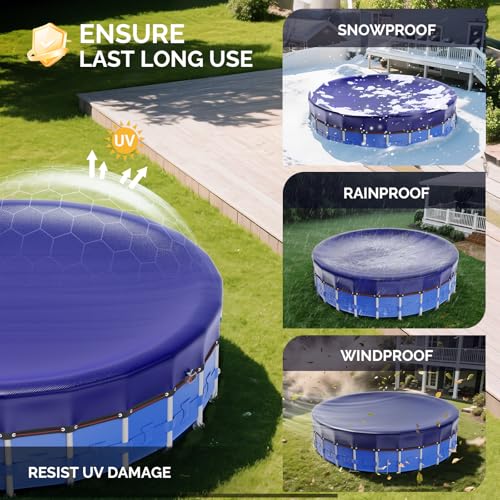 Cobertor redondo para piscina 18ft VINGLI resistente miniatura 2