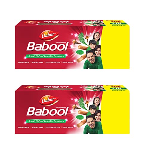 Babool Ayurvedic Toothpaste -700g (350g x 2, Pack of 2) | For Strong Teeth & Healthy Gums | Helps in Cavity Protection, Fresh Breathe | All Round Prot