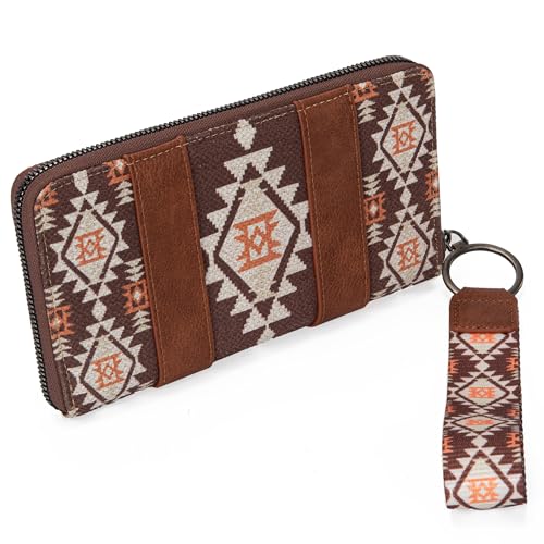 Image of X Wrangler Wristlet Western Wallet Boho Aztec Credit Card Holder for Women