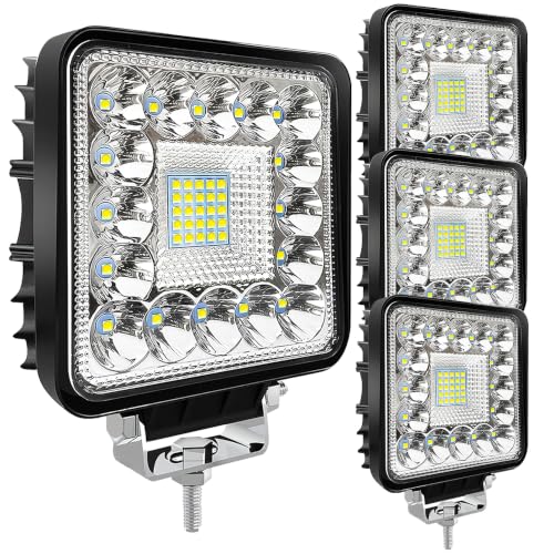 Image of SAN YOUNG LED Light Pods for Truck, LED Pods for Motorcycle SUV ATV UTV 4x4 Van Jeep Pickup Golf Cart Camper, 4 Pack 10000 Lumen Fog Lights
