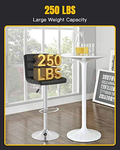 image for BestOffice Modern Bar Stool Set of 2 Barstools Height Adjustable Count