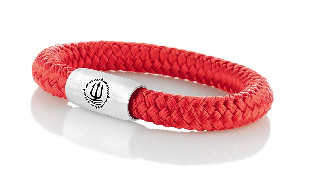 Maritimes Seemannsgarn Segeltau Armband Föhr rot 8mm