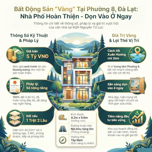 Nh&agrave; KQH Nguy&ecirc;n Tử Lực &ndash; Trần Anh T&ocirc;ng, Phường 8, TP. Đ&agrave; Lạt