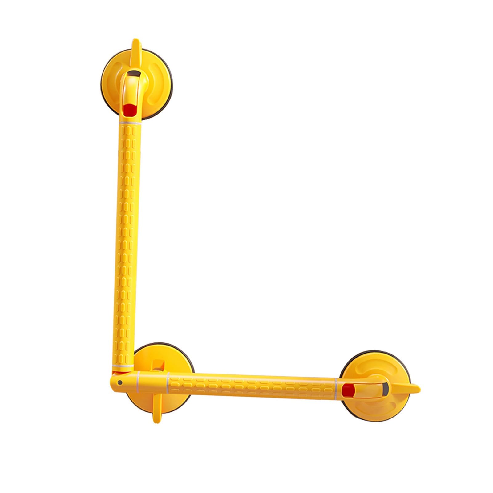 Barra De Agarre Con Ventosa For Bañera Y Ducha, Pasamanos Con Mango De Seguridad, Ajuste Giratorio De 180°, Fácil Instalación(Yellow,50x40cm)