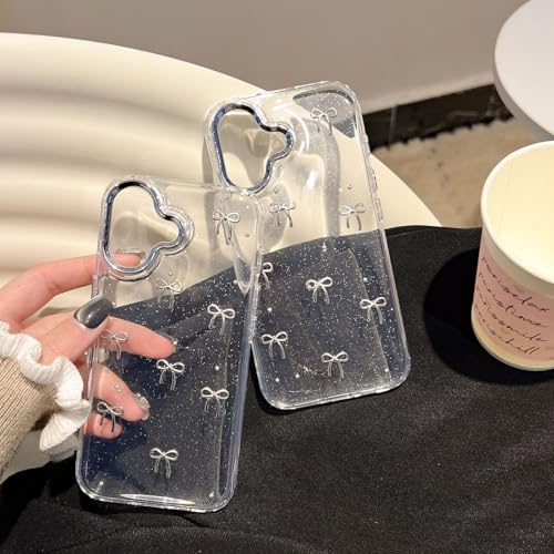 【リボン×キラキラ】竹下工房 リボン スマホケース キラキラ ラメ クリア 韓国 かわいい 【竹下工房あんしんサービス付帯】iphoneケース いphone (iPhone15)