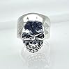 Biker Ring 925 Sterling Silver CHUNKY Heavy Skeleton Skull Rings for Men, Skull Gothic Punk Biker Ring Size: R T W U Y Z Z+2 (Z+2) #2