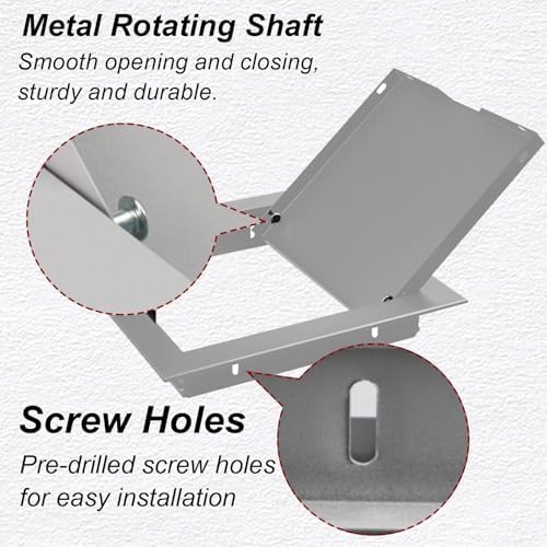 Insulated Waterproof Galvanized Access Panel, 10x12in Decorative Wall Cover Plate for Showers, Spring-Fit Square Access Door, Durable Metal Wall Hole Cover