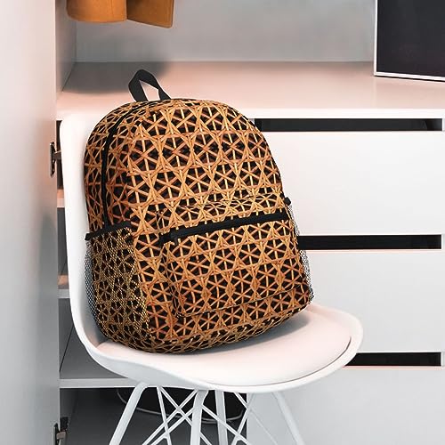 Sac à dos osier imprimé quadrillé résistant pour voyage et travail